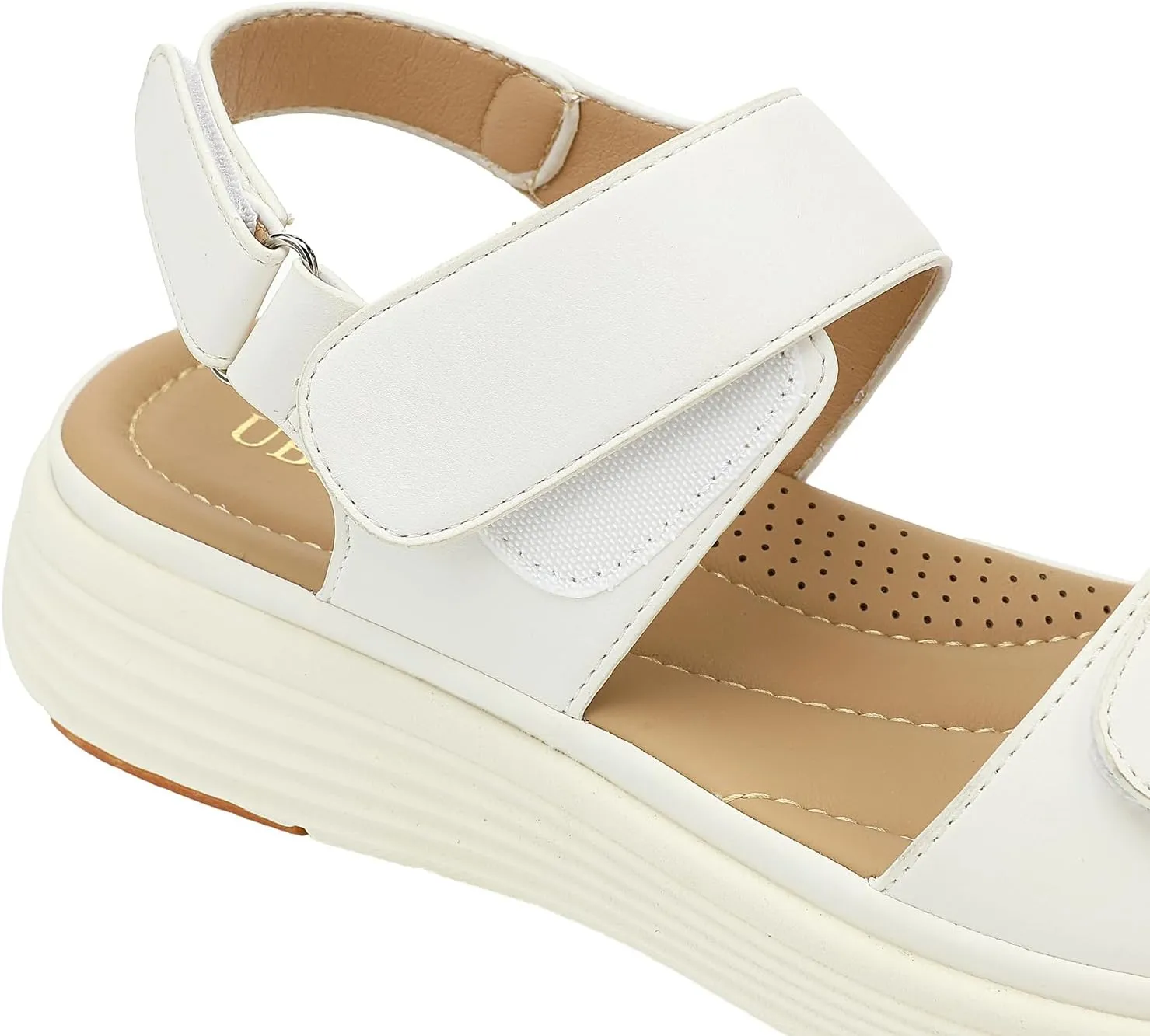 UBFEN Womens Platform Sandals Wedge Walking Comfortable Casual Adjustable Strap Lightweight Open Toe