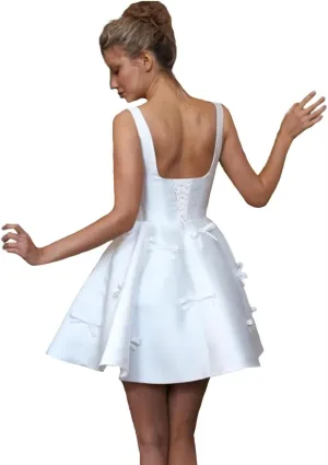 UZN Short Wedding Dresses for Women 2025 Mini Bridal Dress Wedding Reception Gowns for Bride