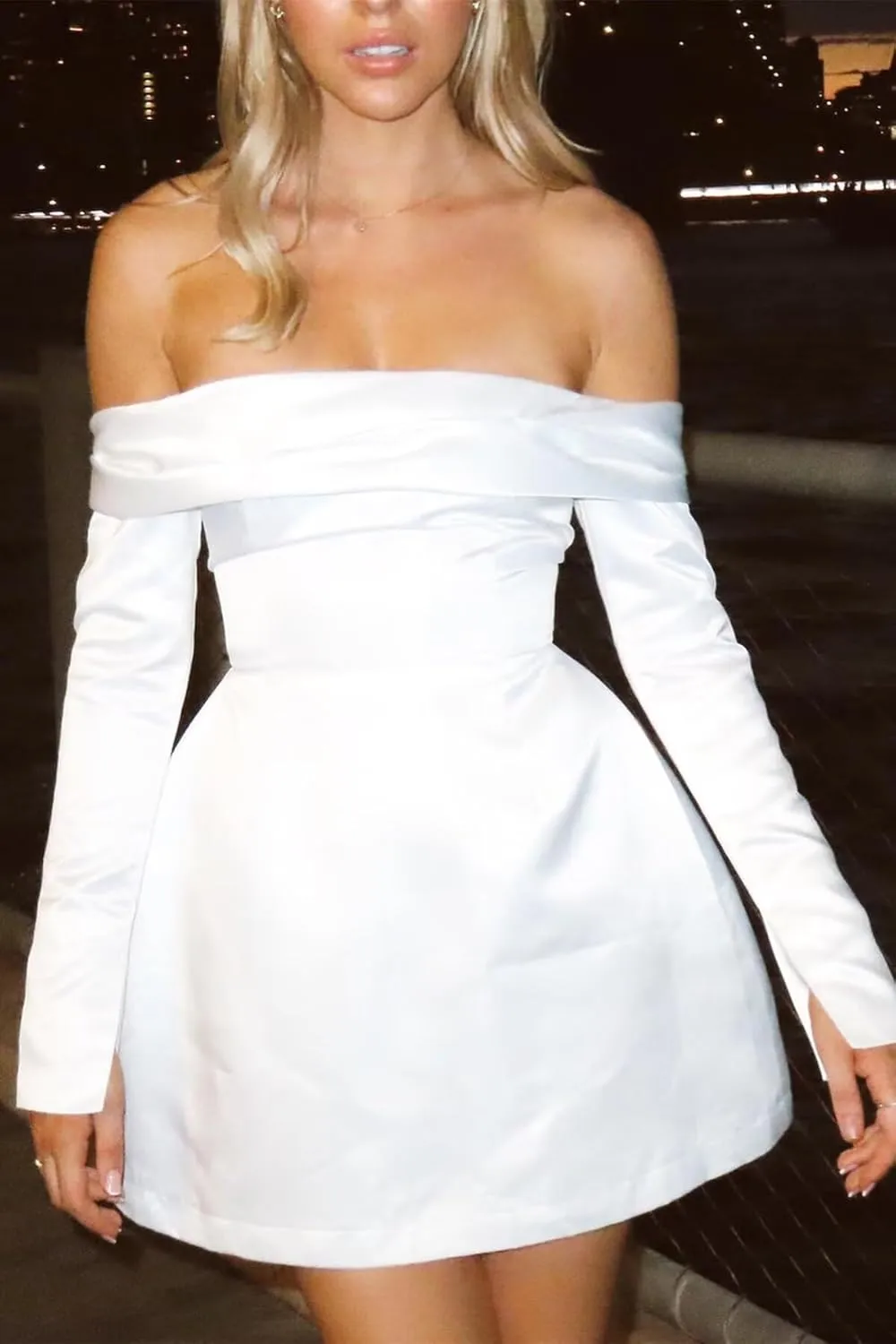 UZN Short Wedding Dresses for Women 2025 Mini Bridal Dress Wedding Reception Gowns for Bride