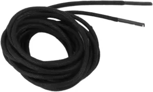 VALICLUD 3mm Round Waxed Shoe Laces Black Laces for Brogues Shoes Sturdy Long-lasting