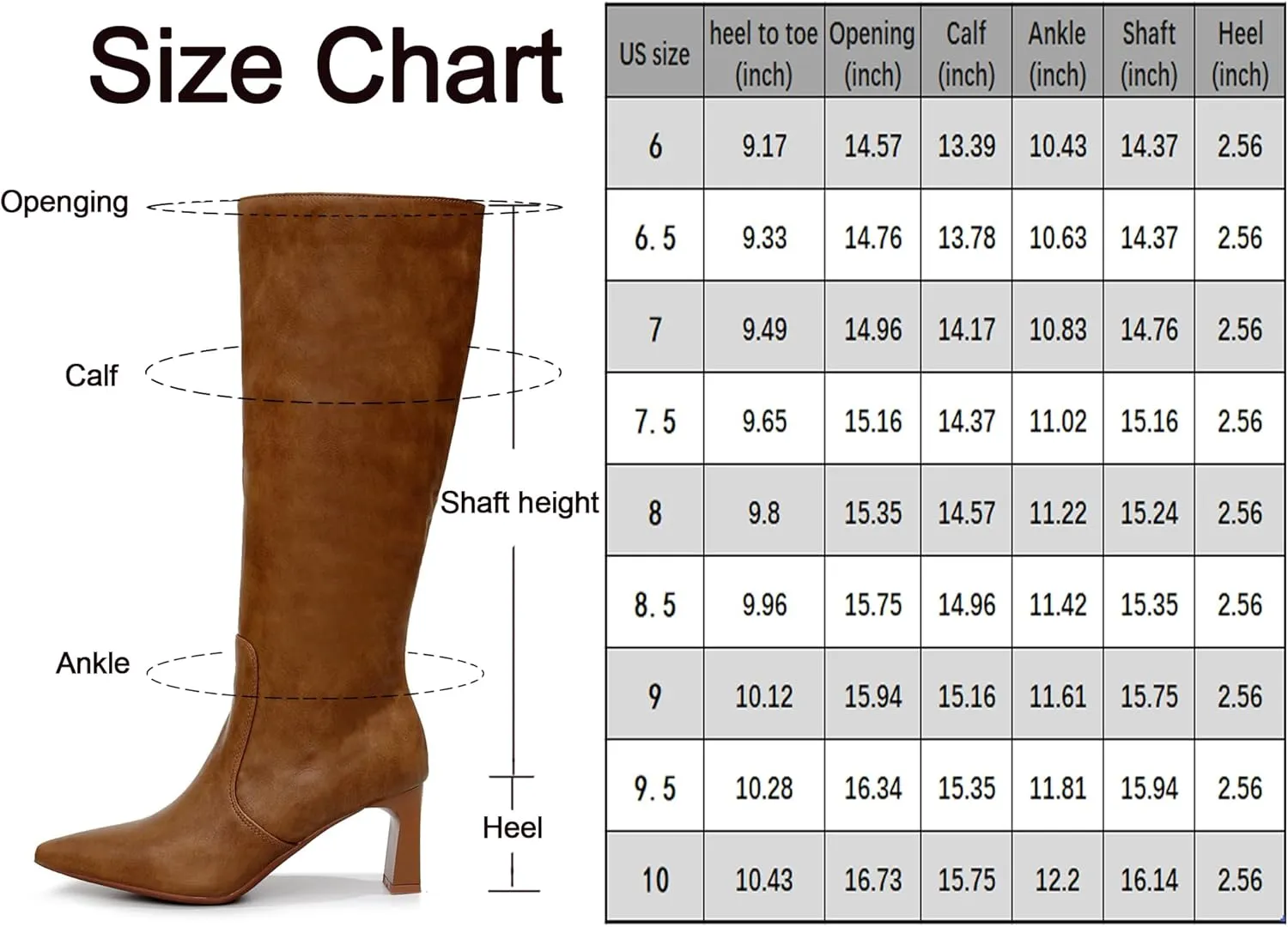 VenusCelia Women's Knee High Stretchy Fashion Boots