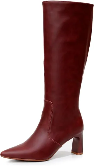 VenusCelia Women's Knee High Stretchy Fashion Boots
