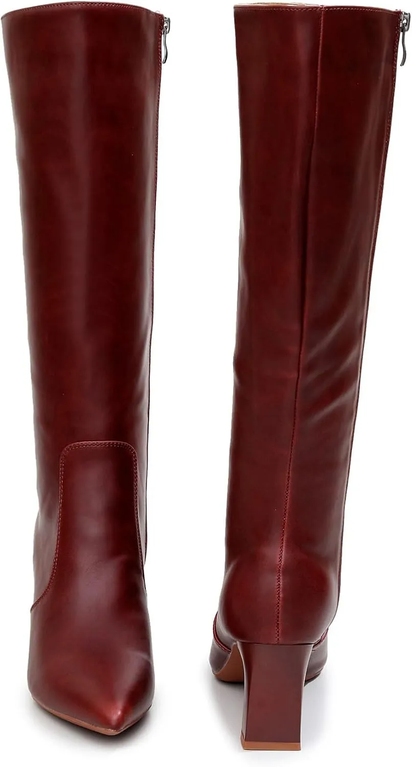 VenusCelia Women's Knee High Stretchy Fashion Boots