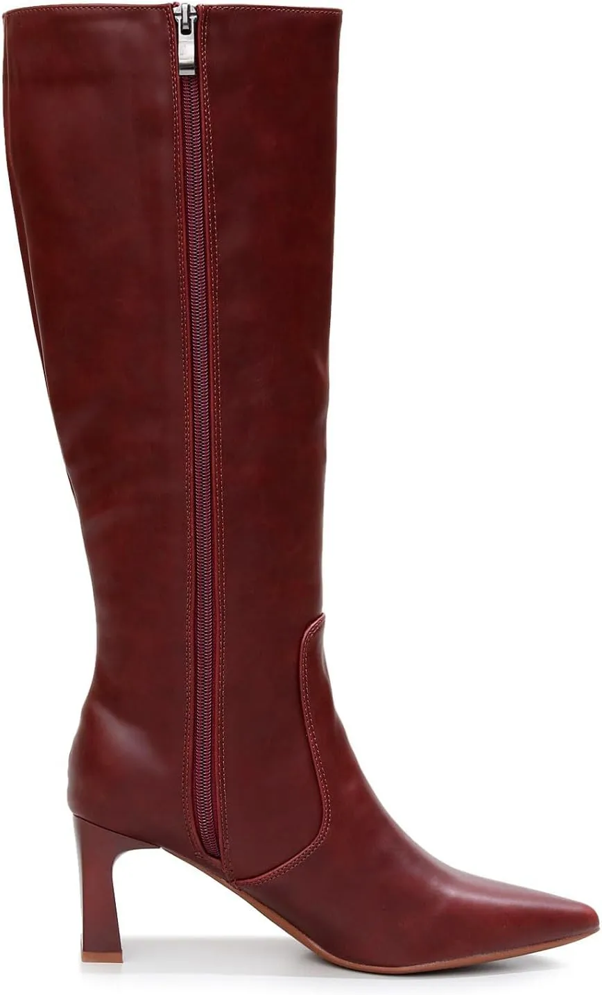 VenusCelia Women's Knee High Stretchy Fashion Boots
