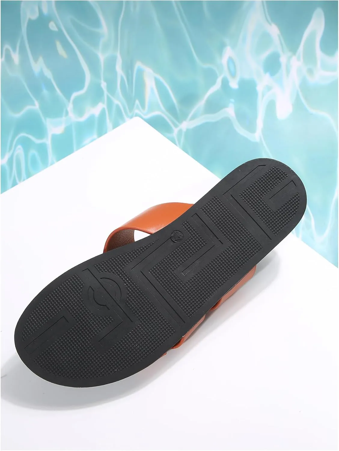 Verdusa Men's Casual Crisscross Leather Flip Flops Thong Sandals