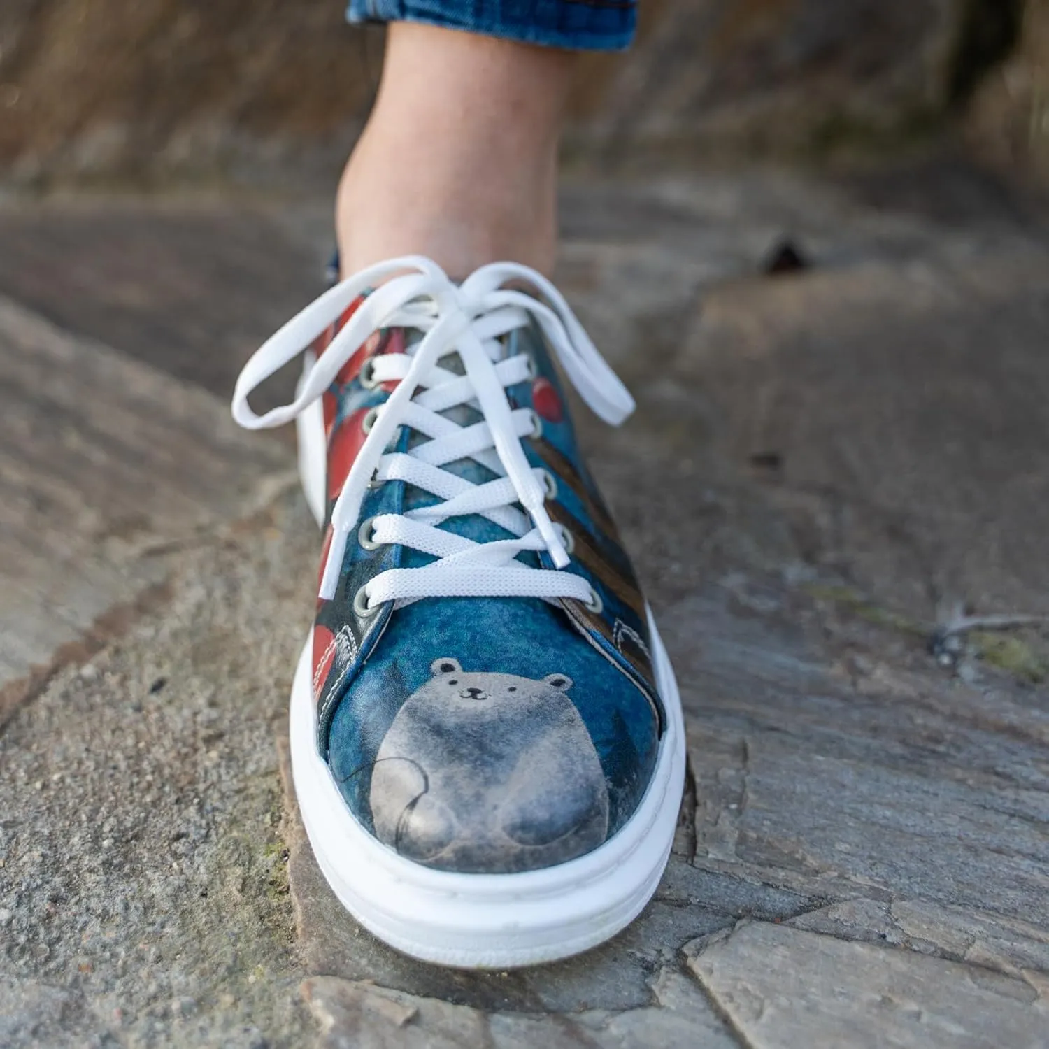 Wedge Platform Sneakers for Women - Handmade Vegan Leather, Unique Chunky Sneakers