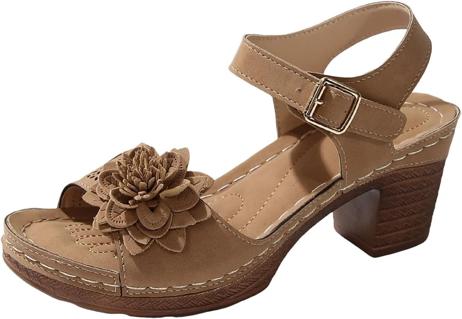 Wedge Sandals for Women 2025 Comfortable Dressy Arch Support Ankle Strap Wedge Sandals Platform Summer Casual Hollow Out Open Toe Low Heel Breathable Shoes