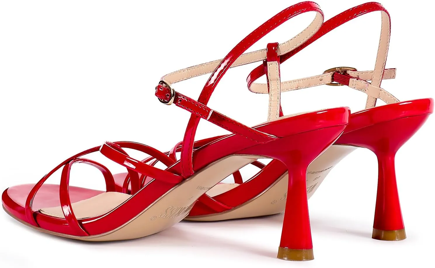 wetkiss Strappy Kitten Heels For Women Low Heel Comfy Sandals Adjustable Ankle Strap Round Open Toe For Homecoming Party Dress Wedding Gold Black White Red Silver Available