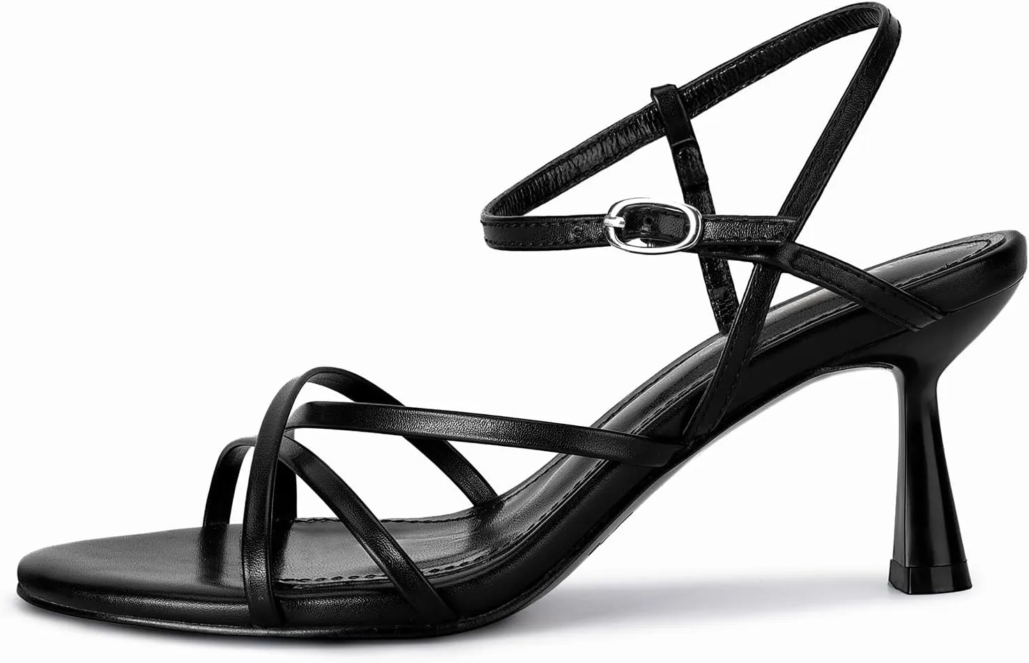 wetkiss Strappy Kitten Heels For Women Low Heel Comfy Sandals Adjustable Ankle Strap Round Open Toe For Homecoming Party Dress Wedding Gold Black White Red Silver Available