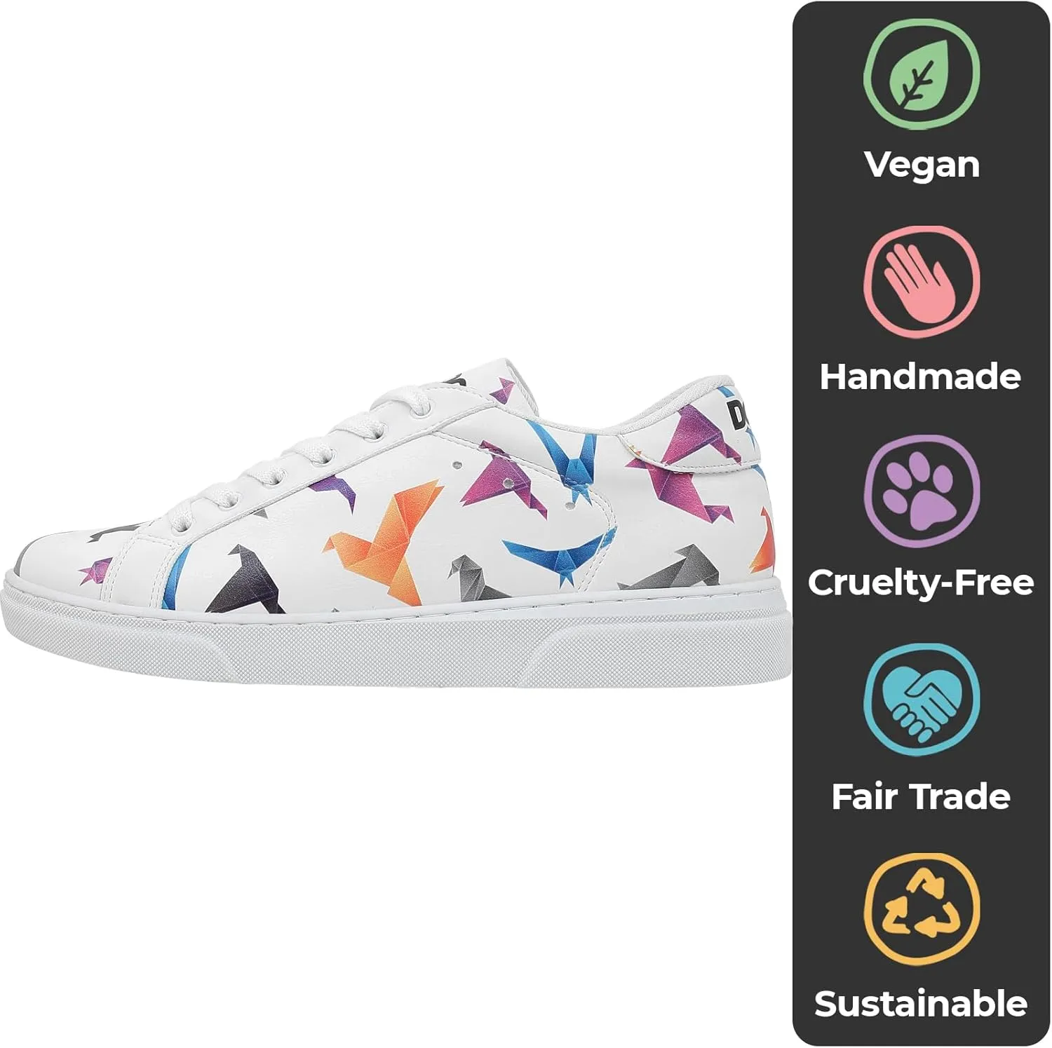 White Sneakers for Women - Handmade Women's Fashion Sneakers, Vegan Leather and Unique Design, Comfortable Shoes for Women, Ace Sneakers