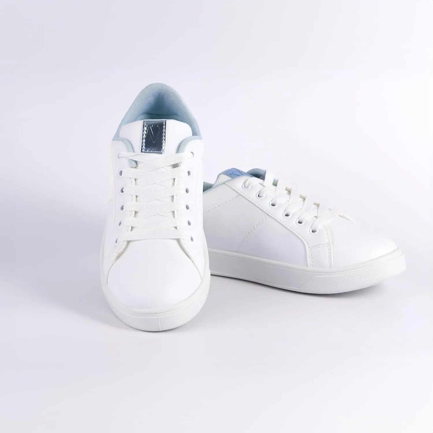 White Sneakers for Women with Comfortable Memory Foam Insoles, Easy to Clean and Durable Synthetic Leather, Versatile for Casual, Business, or Travel, Stylish and Vegan-Friendly Footwear