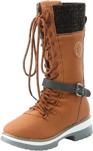 Winter Boots for Women Waterproof Snow High Cut Mid Calf Outdoor Durable Thermal Padded Warm Walking Heeled Shoes