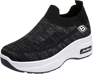 Women Sneakers Black and White Women's Slip On Shoes Size 11 Wide Women's Tennis Shoes Size 7 Wide Black Tennis Shoes Women Slip Ons Zapatillas De Tacon para Mujer