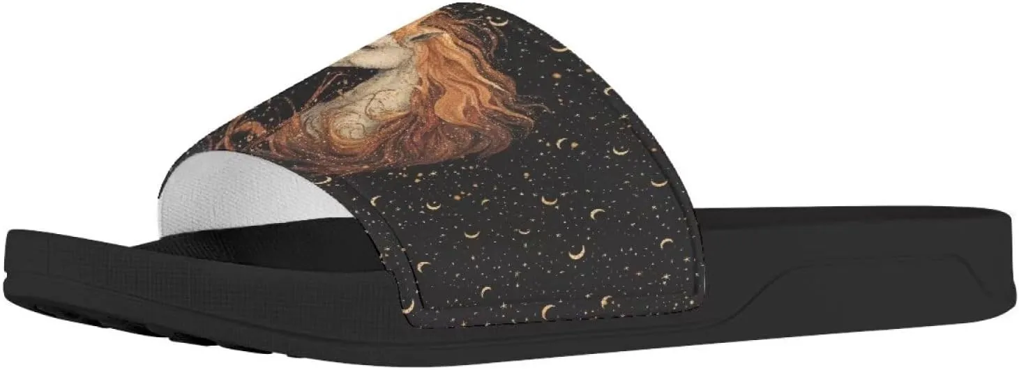Womens Animal Printed Flat Sandals Non Slip Slide Sandals Shower Slippers Unisex Cute Summer Slide Slippers