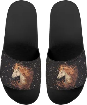 Womens Animal Printed Flat Sandals Non Slip Slide Sandals Shower Slippers Unisex Cute Summer Slide Slippers