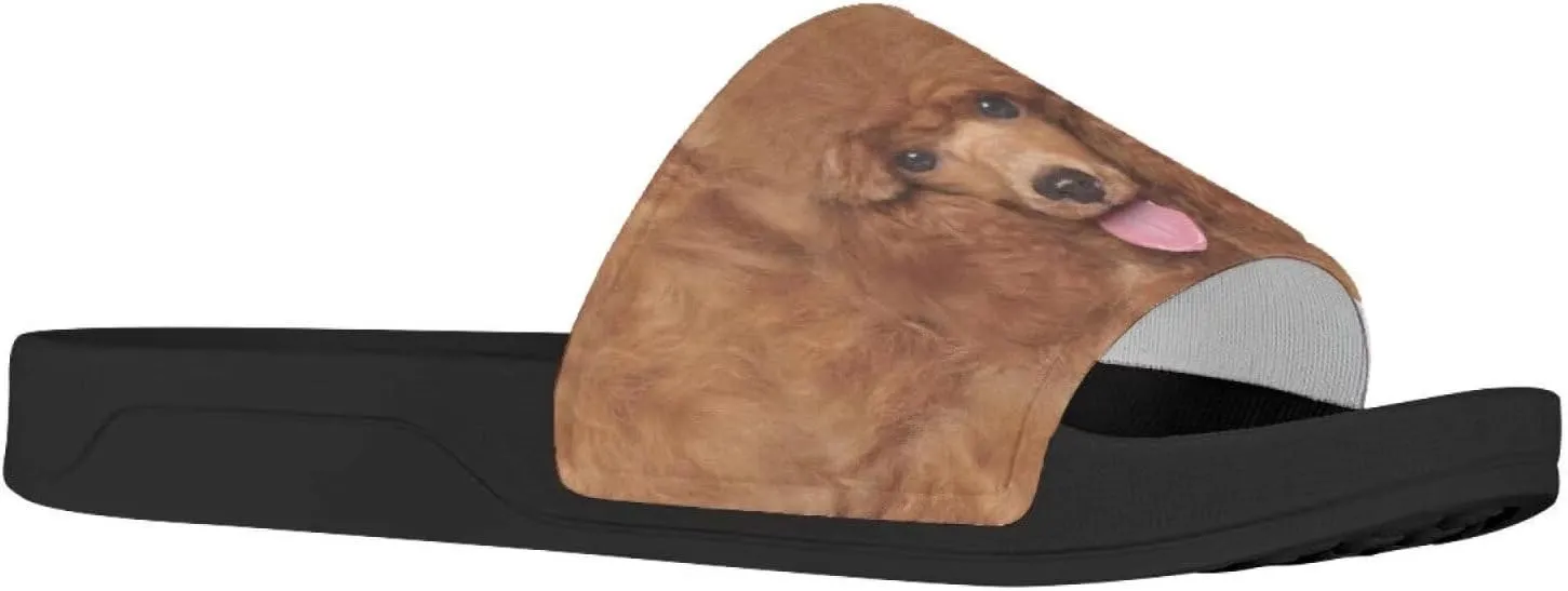 Womens Animal Printed Flat Sandals Non Slip Slide Sandals Shower Slippers Unisex Cute Summer Slide Slippers