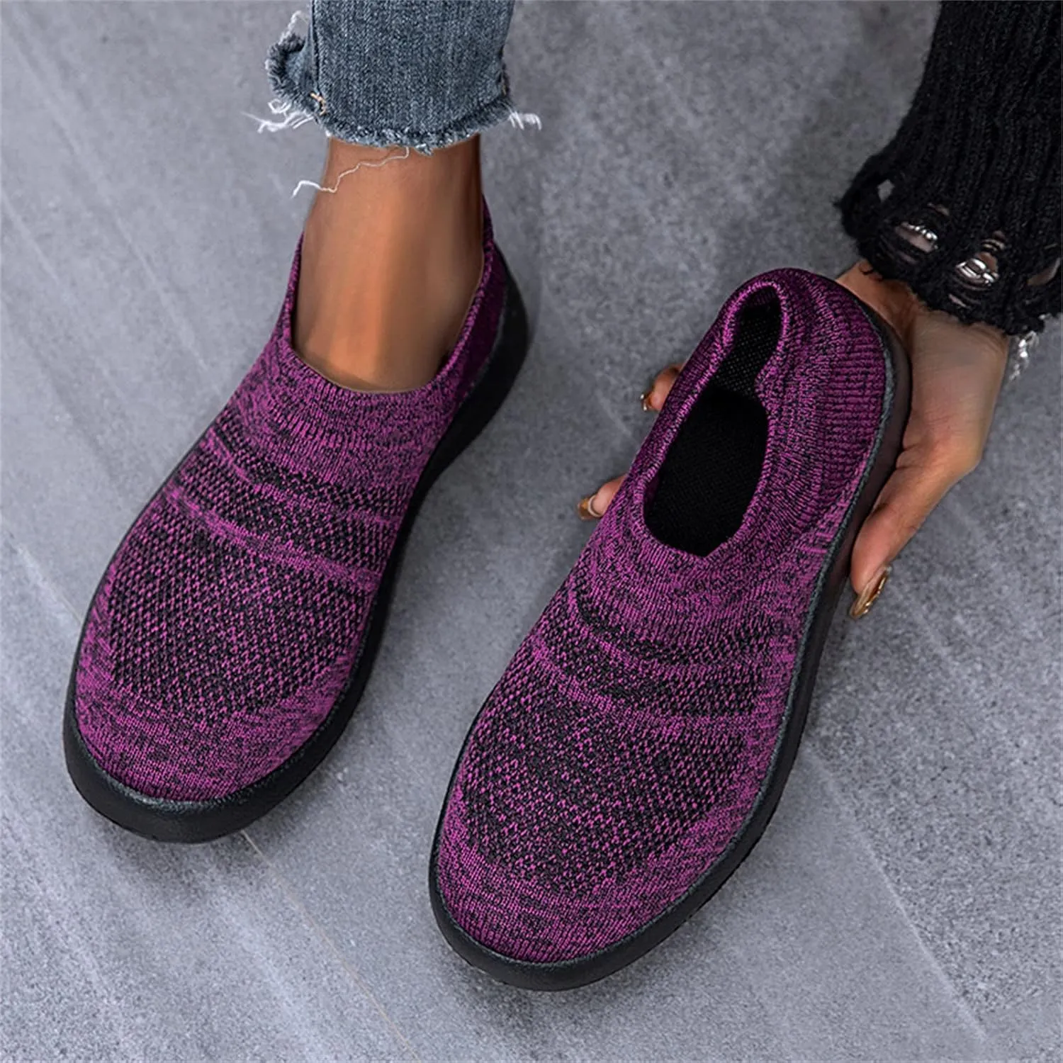 Women's Athletic Walking Shoes Slip On Casual Mesh Mens Dress Shoes Food Service Casual Shoes Trendy Fashion Sneakers 2025 Platform Tennis Shoe Loafers Dress Shoe