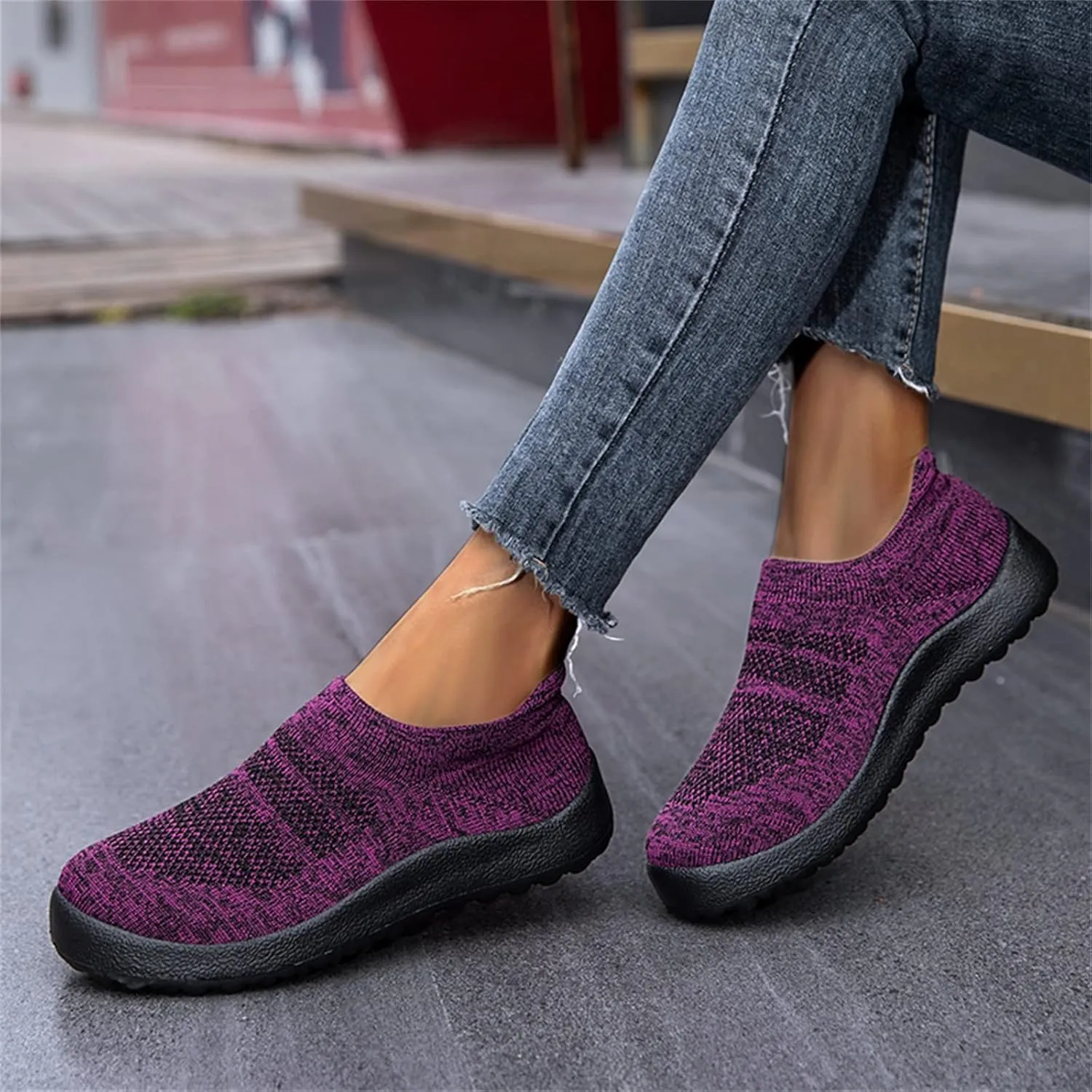 Women's Athletic Walking Shoes Slip On Casual Mesh Mens Dress Shoes Food Service Casual Shoes Trendy Fashion Sneakers 2025 Platform Tennis Shoe Loafers Dress Shoe