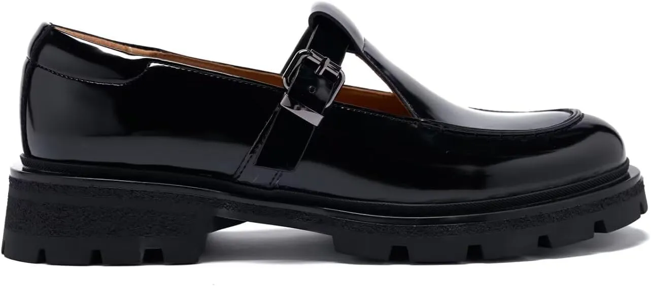 Women's Business Casual Chunky Loafers - Comfortable Platform Slip-Ons