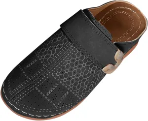 Womens Closed Toe Hollow Slides Sandals Summer Comfort Slippers Outdoor Walking Flats Thick-Soled Slip on Shoes