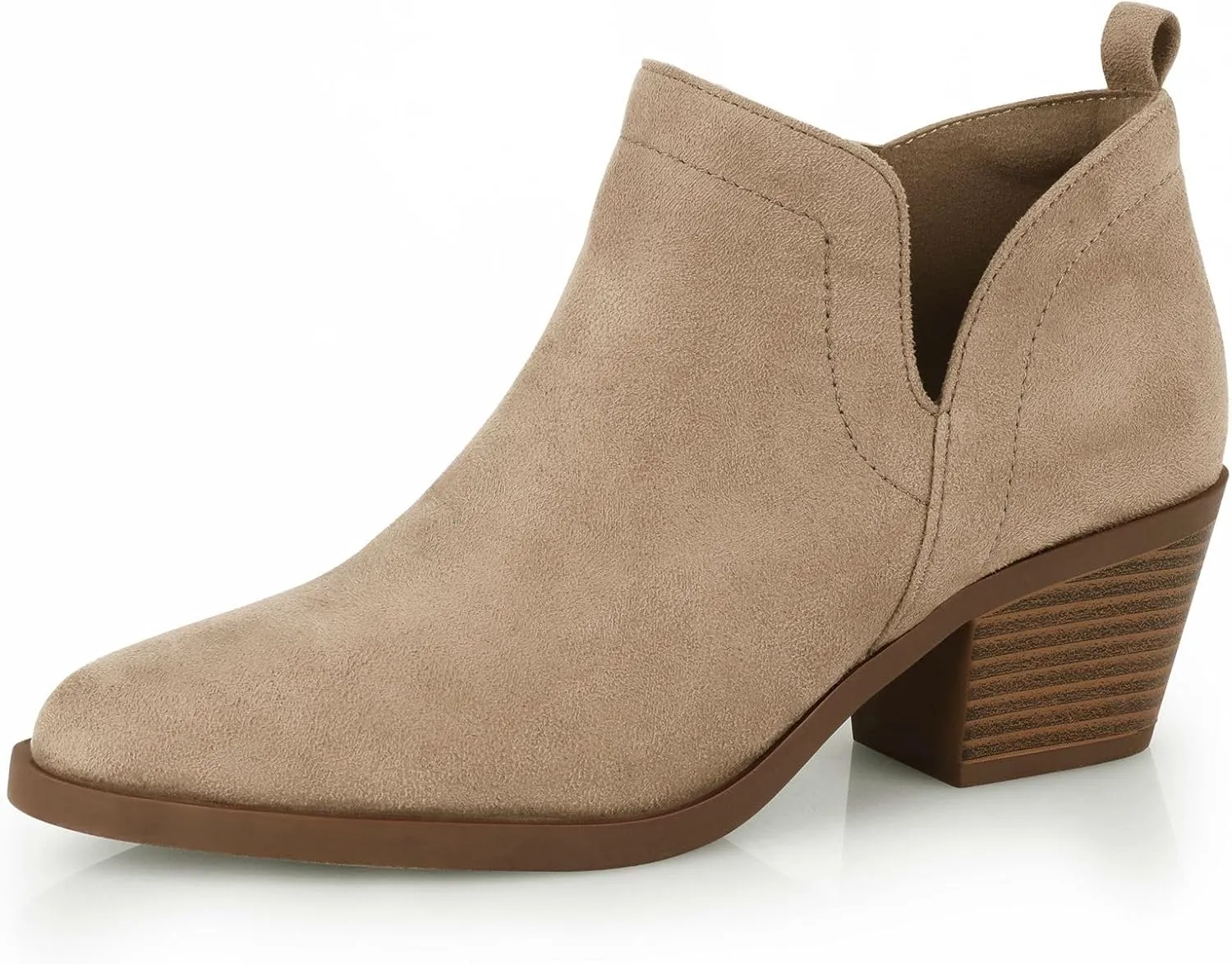 Women's Dressy Ankle Boots - Low Heel, Pointed Toe, Side Zipper Booties