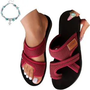 Women's Hollow Mesh Slide Sandals Comfortable Vacation Sandals Summer Slip On Wedge Sandals Flip Flops Beach Sandals
