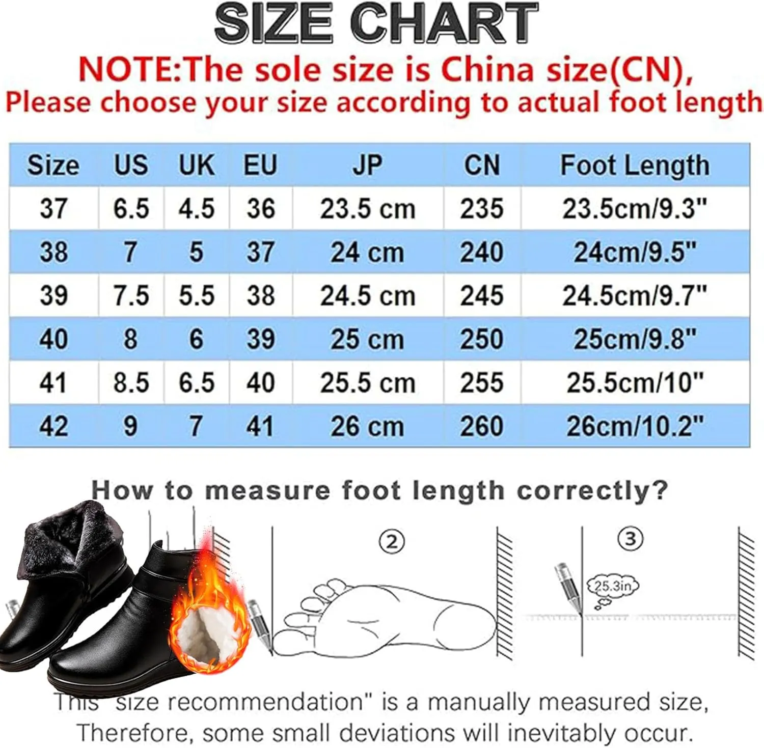 Women's Metal Buckle Genuine Leather Wool Orthopedic Boots,Winter Warm Non-Slip Fur Lined Waterproof Ankle Boots