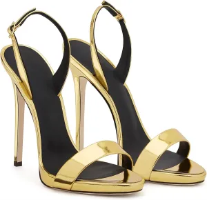 Women's One Word Belt Stiletto High Heels Fashion Pointed Toe Adjustable Ankle Straps Pump Dressy Sexy Sandals
