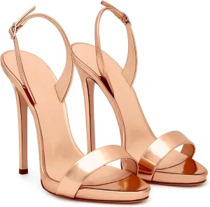 Women's One Word Belt Stiletto High Heels Fashion Pointed Toe Adjustable Ankle Straps Pump Dressy Sexy Sandals