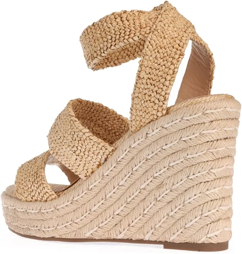 Women's Platform Sandals Wedge Ankle Strap Open Toe Sandals