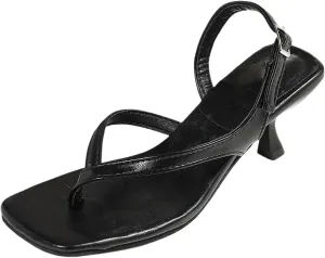 Women's Sandals Casual Wear Comfortable Thong Buckle Sandals With 6cm Heel Height Perfect Summer Outfits Beaded Heels