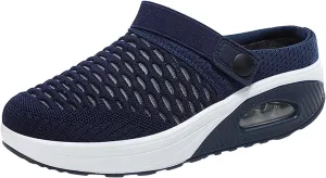 Women's Sandals Comfortable Walking Shoes Orthotic Walking Sneakers Adjustable Breathable Platform Mesh Mules Wide Width Non-Slip Shoes Air Cushion Support Sandals