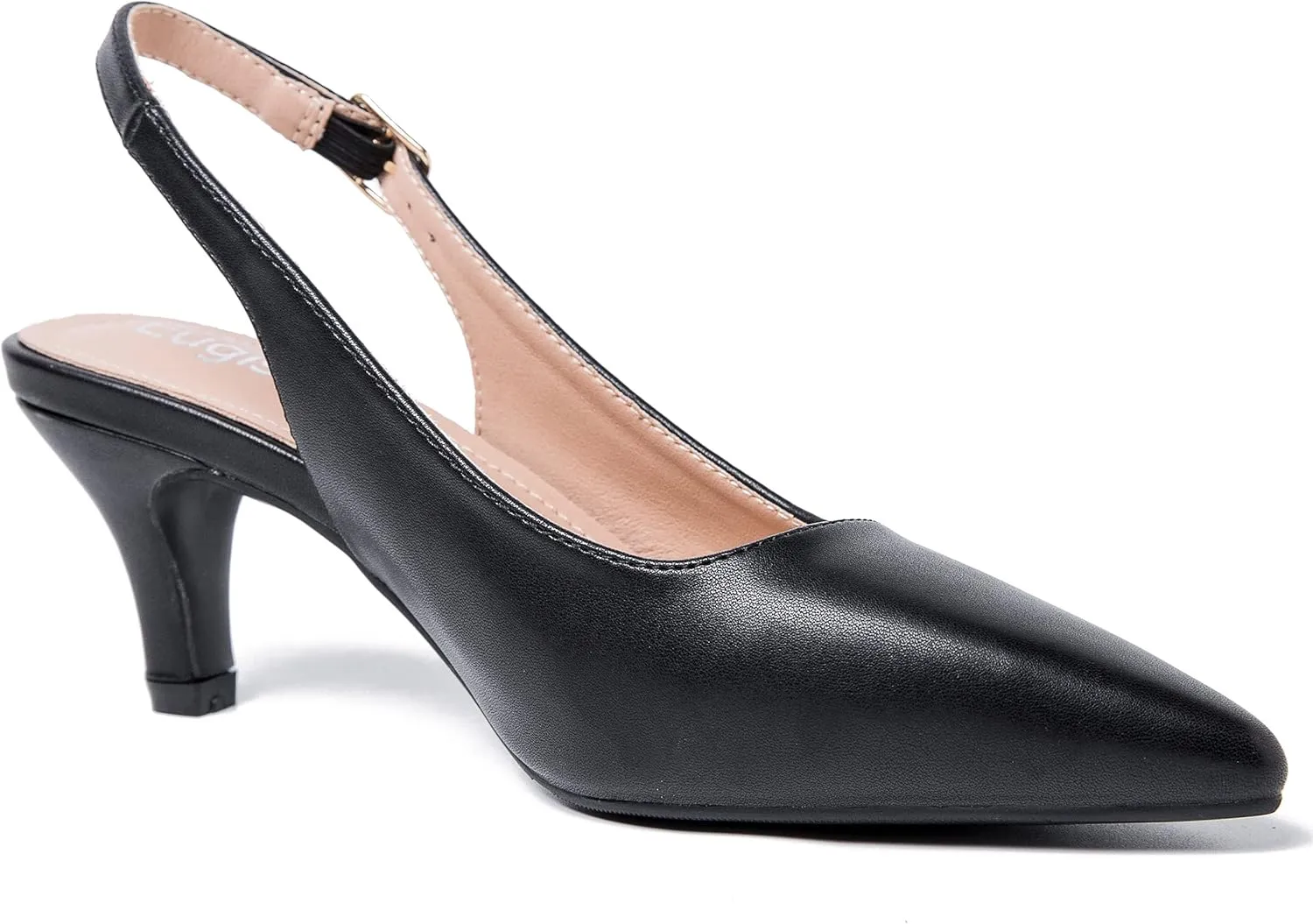 Women's Slingback Kitten Heel Pointed Closed Toe Low Heel Pumps Elegant Comfortable Dress Wedding Evening Bridal Party Shoes