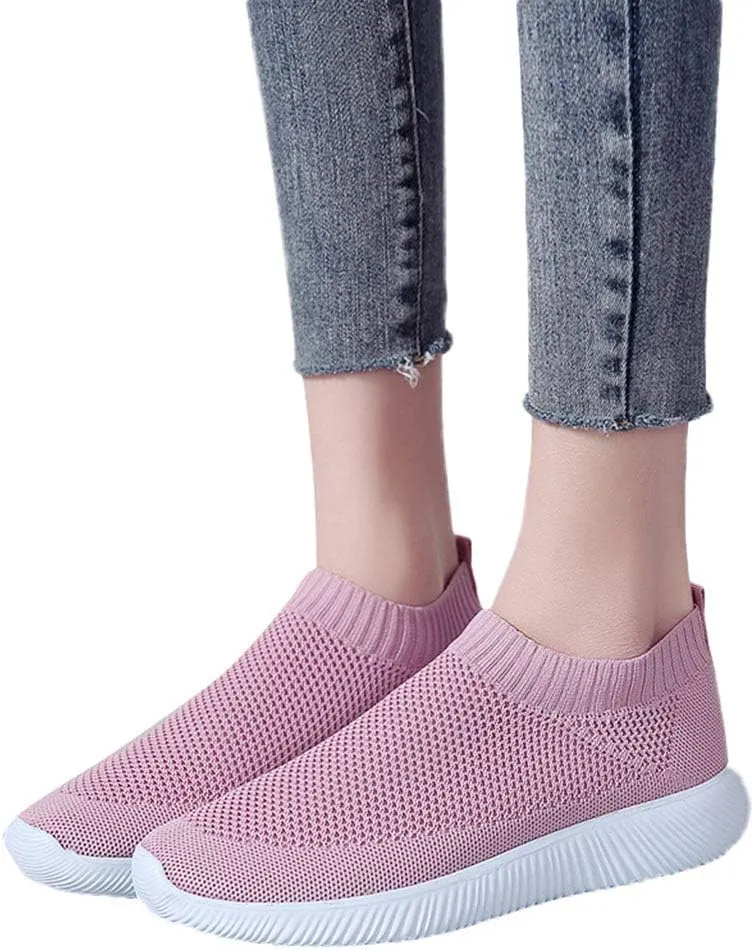 Womens Slip On Walking Shoes Non Slip Running Shoes Walking Shoes Women Flat Feet Casual Shoes Dress Sneakers Slip On Tennis Shoe Loafers Dress Shoe
