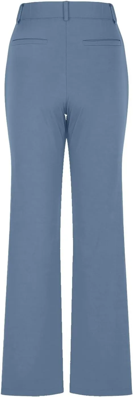 Work Pants Women Business Casual Dress Pants Bootcut Trousers Pants with Pockets Ladies High Waisted Pants