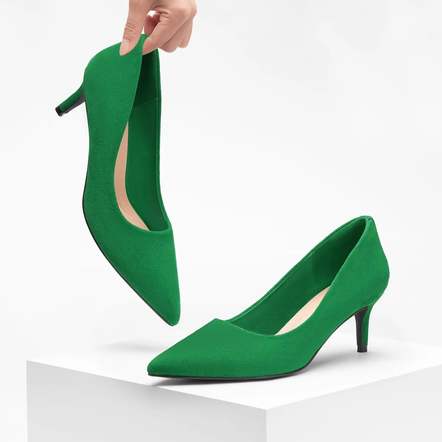 ZURIN Women's Pointed Toe Comfortable Stiletto Heels Closed Toe Dress Pumps Shoes for Wedding Work Office Business