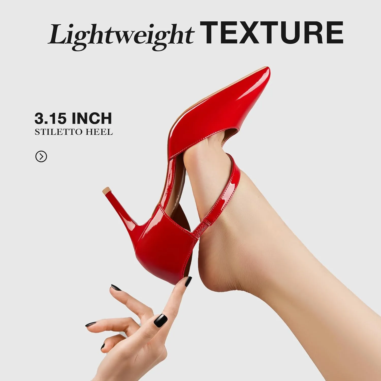 ZURIN Women's Pointed Toe Stiletto Heels for Women Comfortable Closed Toe Heel Dress Pumps Shoes for Work Office Wedding Dancing 3 inch