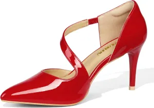 ZURIN Women's Pointed Toe Stiletto Heels for Women Comfortable Closed Toe Heel Dress Pumps Shoes for Work Office Wedding Dancing 3 inch
